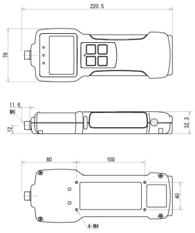 Z2S-DPU系列外置傳感器推拉力計(jì)外觀尺寸